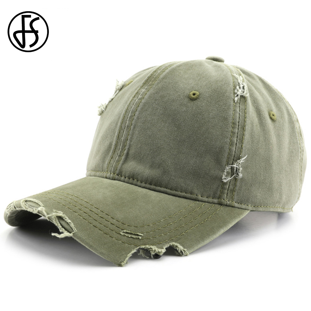 Streetwear Brands 2026 - FS Gewaschene Baumwolle Armeegrün Herren Marken-Baseballkappen