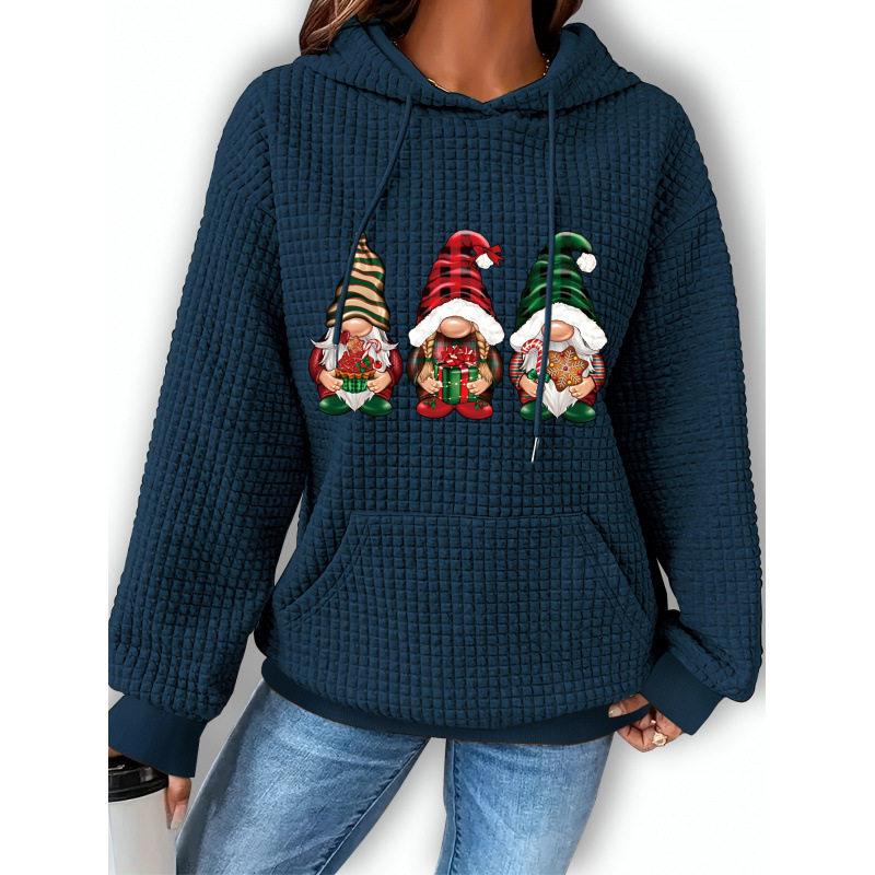 Streetwear Brand Collection - Weihnachts-Print Hoodie Damen Casual Sportbekleidung Set