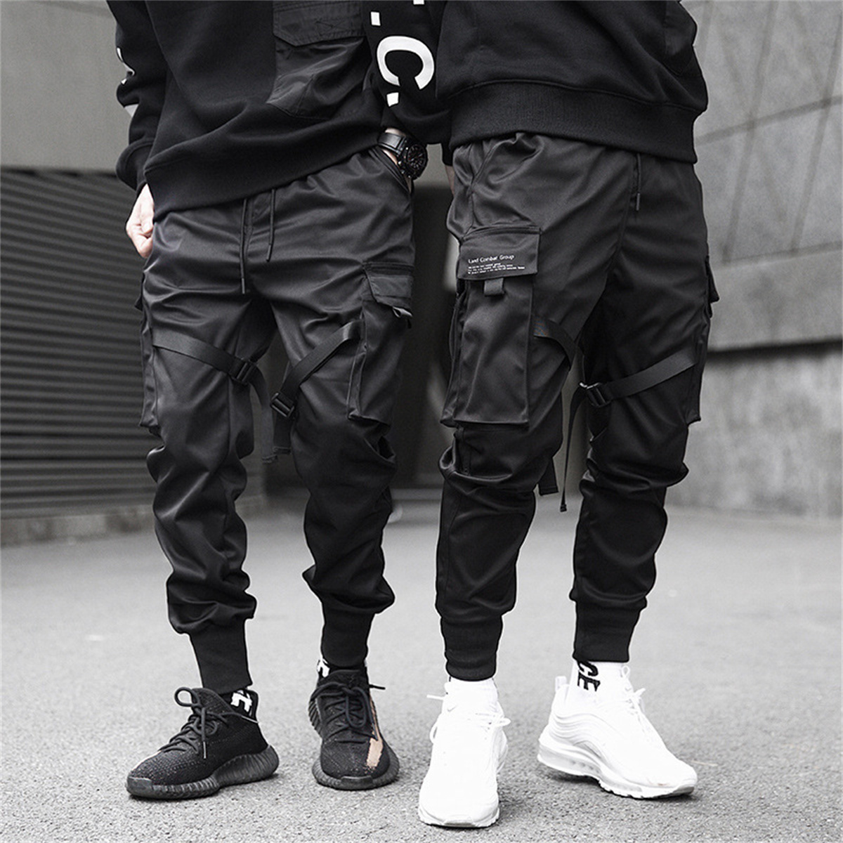Schwarz Hip Hop Cargo Hosen So – Streetwear Brand China Bewertung und Preis