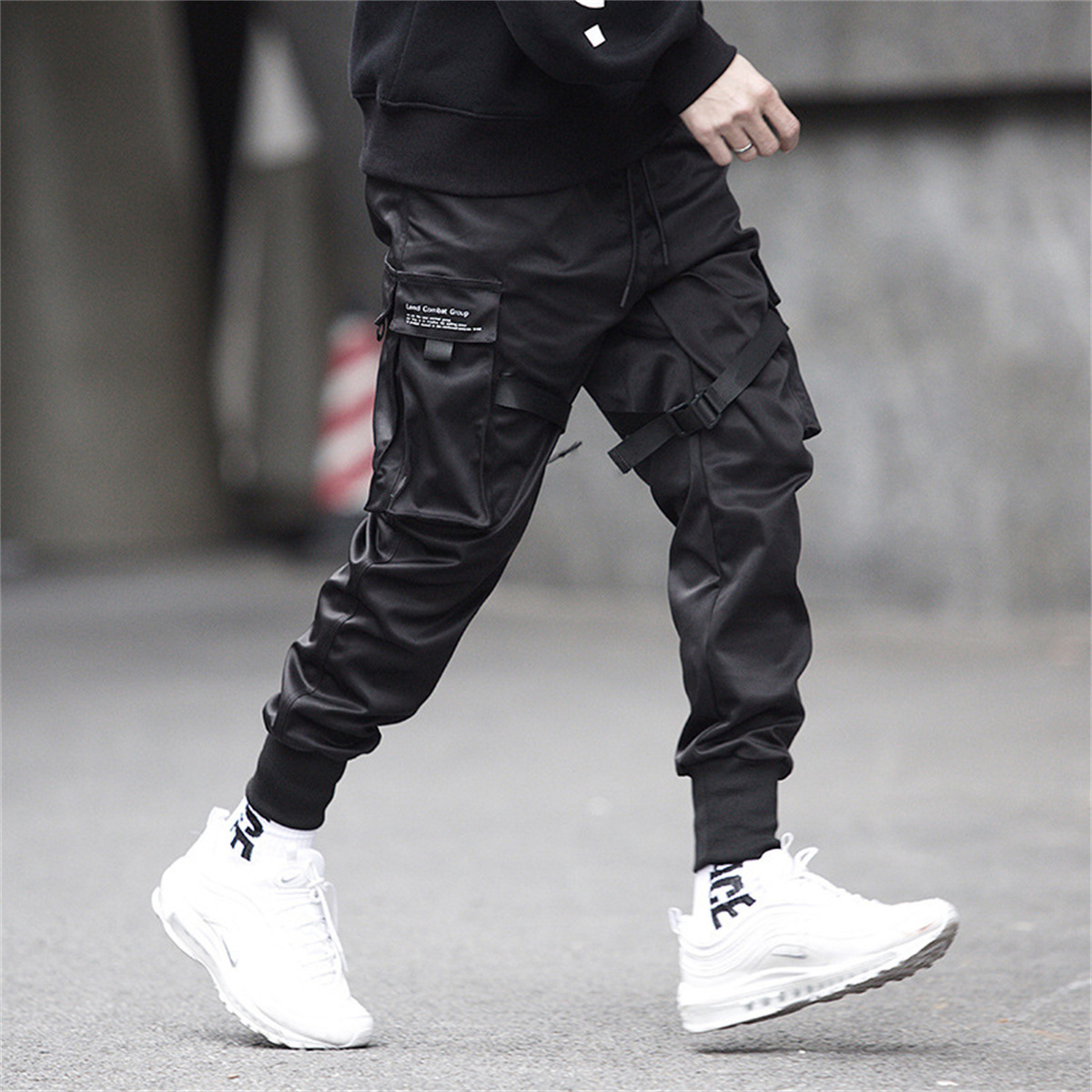 Schwarz Hip Hop Cargo Hosen So – Streetwear Brand China Bewertung und Preis